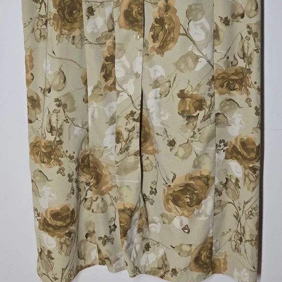 Vtg 90s Norton McNaughton Floral Button Front Maxi Dress Size 12 Cottage Classic - Picture 3 of 6